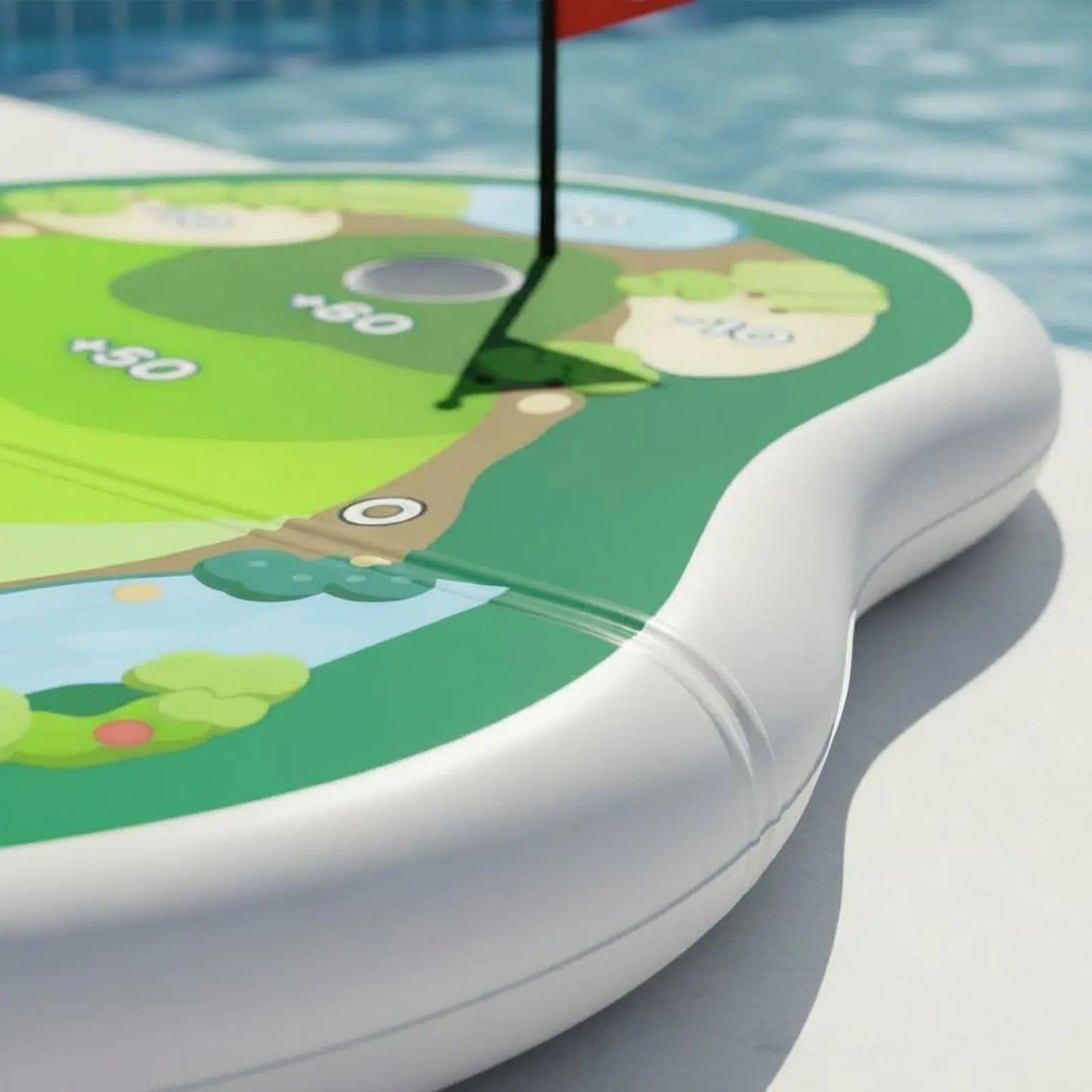 Inflatable Pool Golf Game — Floating Putting Green Set for Kids